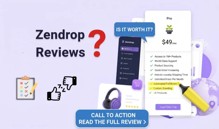 Zendrop Review Pro Plan pricing and automated Shopify fulfillment dashboard