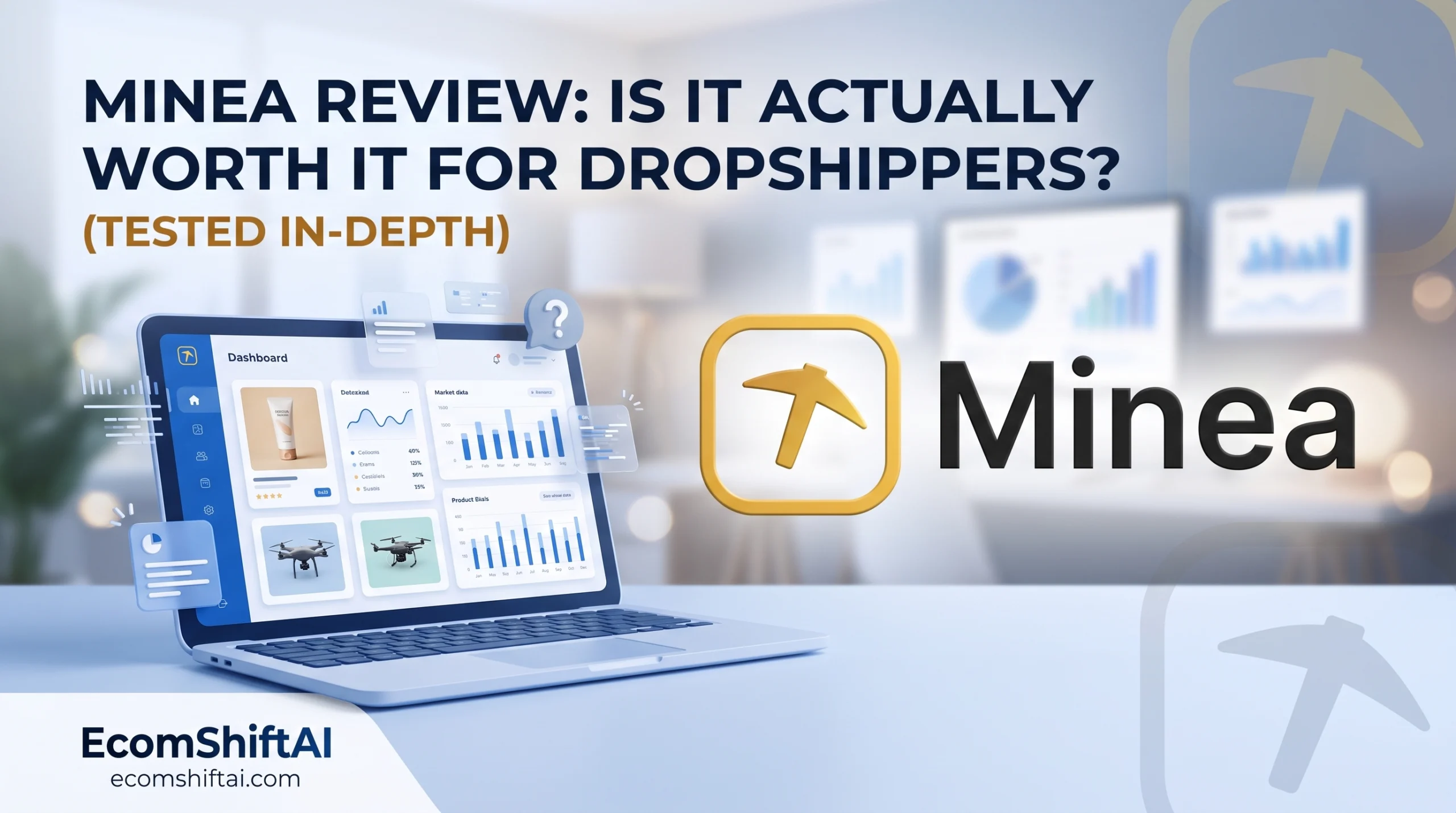 Minea review dashboard showing dropshipping product research and cross-channel ad spy analytics
