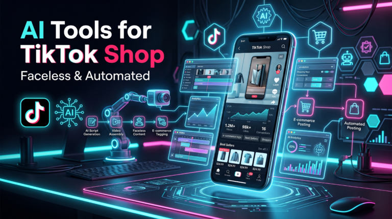 Best AI tools for TikTok Shop video creation and faceless ecommerce ad automation