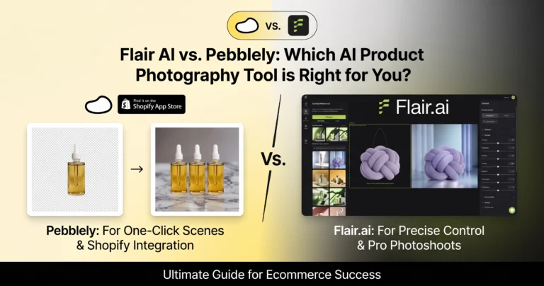 Flair AI vs Pebblely AI product photography tools comparison for ecommerce